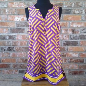 Mudpie Tunic Purple & Yellow weave NWT
